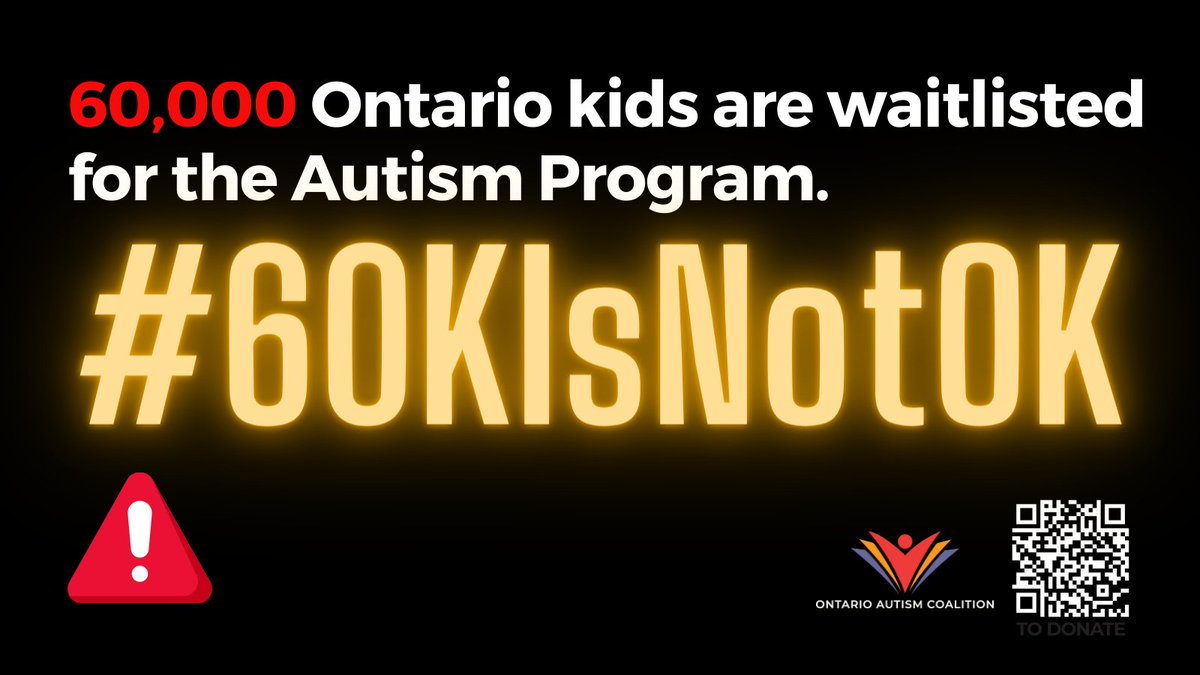 OntAutism's tweet photo. Over 60,000 children &amp; youth are stuck on the Ontario Autism Program waitlist. 

This is not OK.

#60KIsNotOK #NeedsBasedEdu #AutismIsLifelong #onpoli #onted 

@fordnation @MichaelParsa @Sflecce https://t.co/HDQlr9M7iM