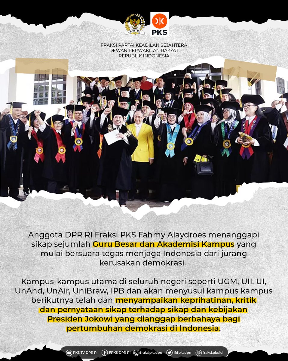 FPKSDPRRI's tweet photo. INDONESIA DARURAT DEMOKRASI‼️
MARI, SELAMATKAN DEMOKRASI DI NEGERI KITA‼️

|| @fahmyalaydroes (Anggota Komisi X DPR RI F-PKS)

#fraksipksdprri 
#PKSpembelaRakyat 
#PKSnomor8 
#CoblosPKSAniesPresiden https://t.co/6xEbZBgnuc