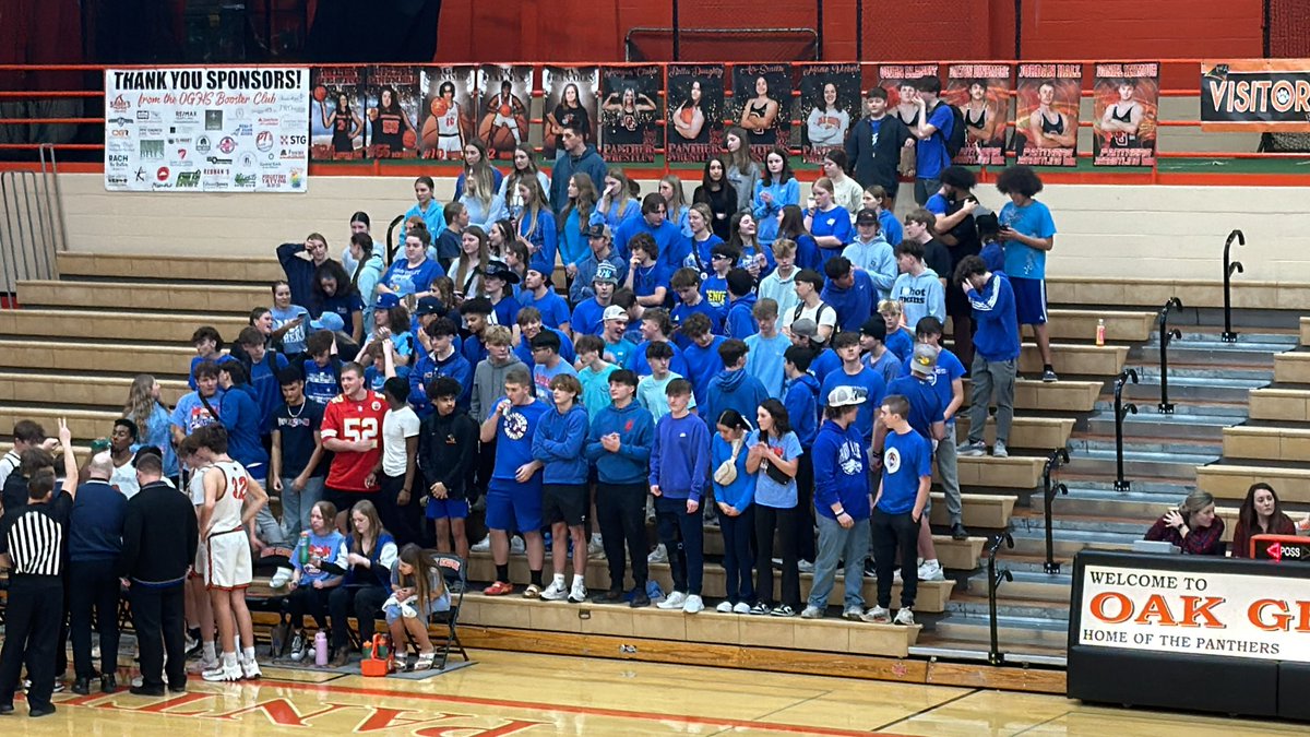 Riley Spencer (@msmk_riley) on Twitter photo <a href="/VALLEYSUPERFANS/">GRAIN VALLEY SUPERFANS</a> and <a href="/OGHSPantherPak/">OGHS_StudentSection</a> have combined into one student section tonight to cheer on Oak Grove in support of Gabe
<a href="/metrosports_mk/">Metro Sports MoKan</a> <a href="/VALLEYSUPERFANS/">GRAIN VALLEY SUPERFANS</a> and <a href="/OGHSPantherPak/">OGHS_StudentSection</a> have combined into one student section tonight to cheer on Oak Grove in support of Gabe
<a href="/metrosports_mk/">Metro Sports MoKan</a>
