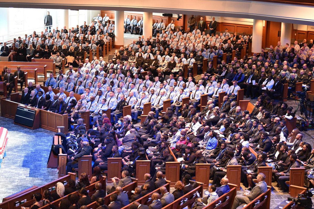 ga_dps's tweet photo. Today, law enforcement and first responders from across the nation gathered with us to celebrate the life of Trooper Jimmy Cenescar. Our thoughts and prayers remain with the Cenescar family during this difficult time. https://t.co/iAYHUV9z2l