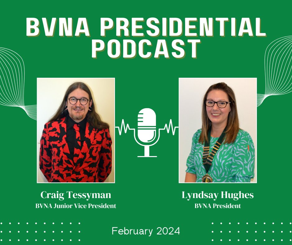 bvnauk's tweet photo. This month on the BVNA Presidential podcast, Lyndsay Hughes gives an update on the work the BVNA have been doing over the last few months, both internally and externally, to help the profession and working towards protecting the title. Listen here; https://t.co/W2tRwcNDvl https://t.co/pvLN5QRBcs
