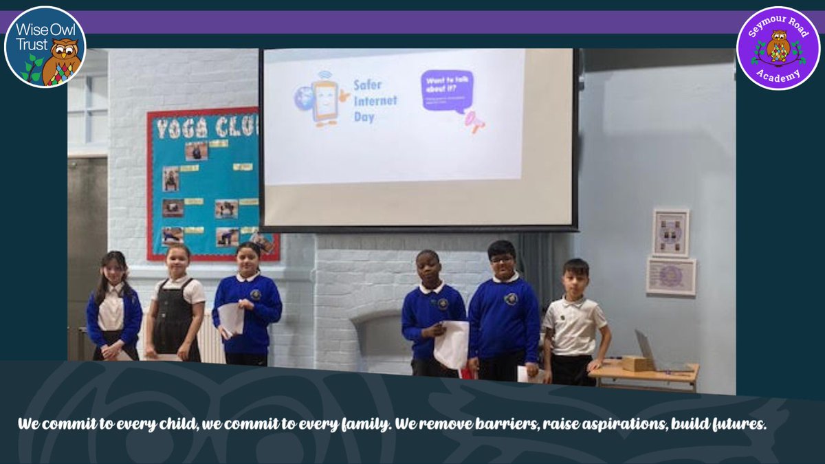 This afternoon, the Digital Leaders @seymour_road presented a Safer Internet Week assembly led by @childnet . The children got all of KS2 involved, asking them questions such as 'What technology do you like using?' and discussed the dangers of online activity. The children were…