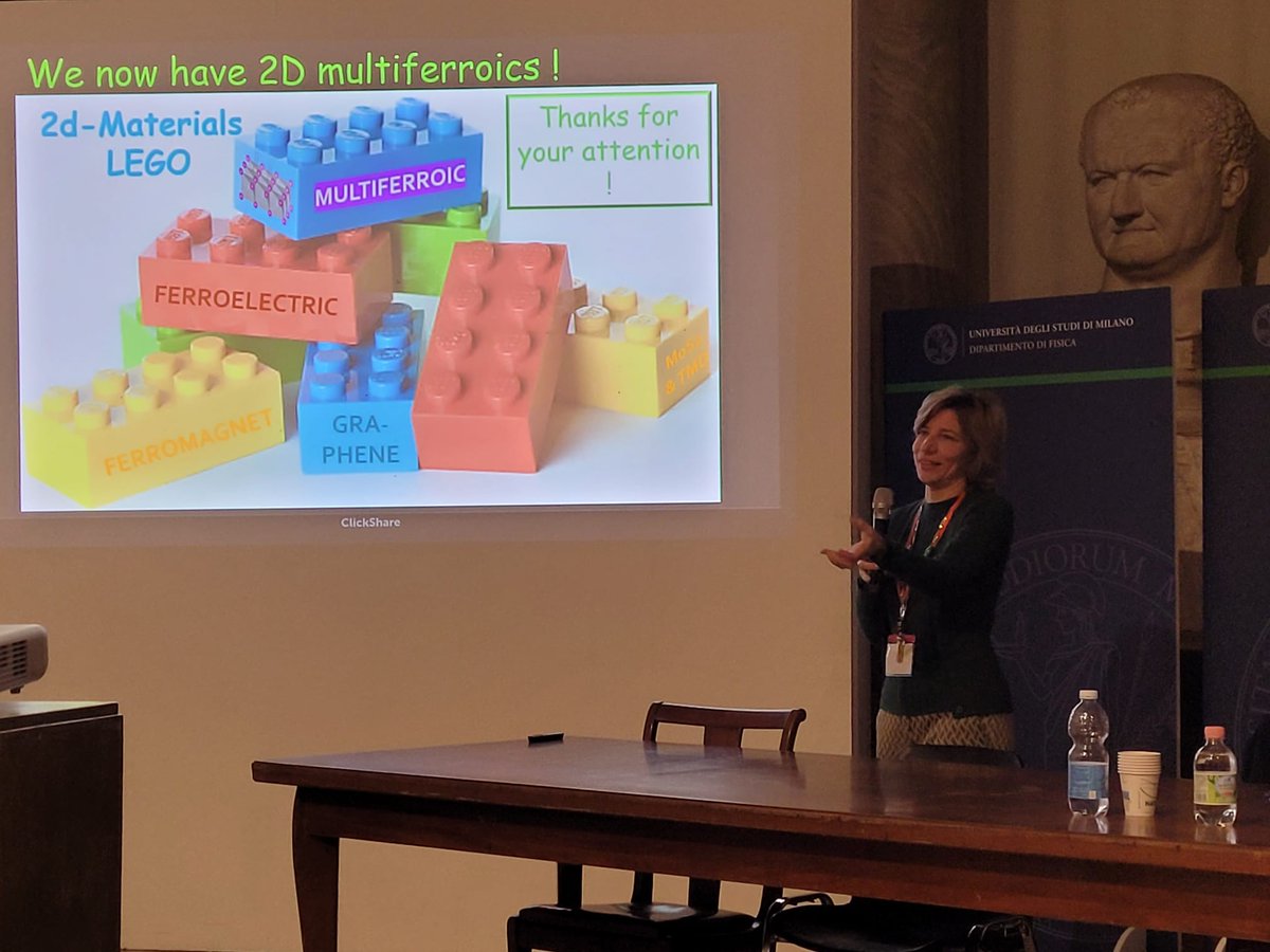 silviapicozzi's tweet photo. At the end of my plenary talk "Multiferroicity and Magnetoelectricity in the Flatland" at  MAGNET2024 - VIII ITALIAN CONFERENCE ON MAGNETISM https://t.co/mWvl7NiOCx (Milan, February 7th-9th, 2024). Nice meeting and lively community! 😉 https://t.co/kRfjoaOZr7