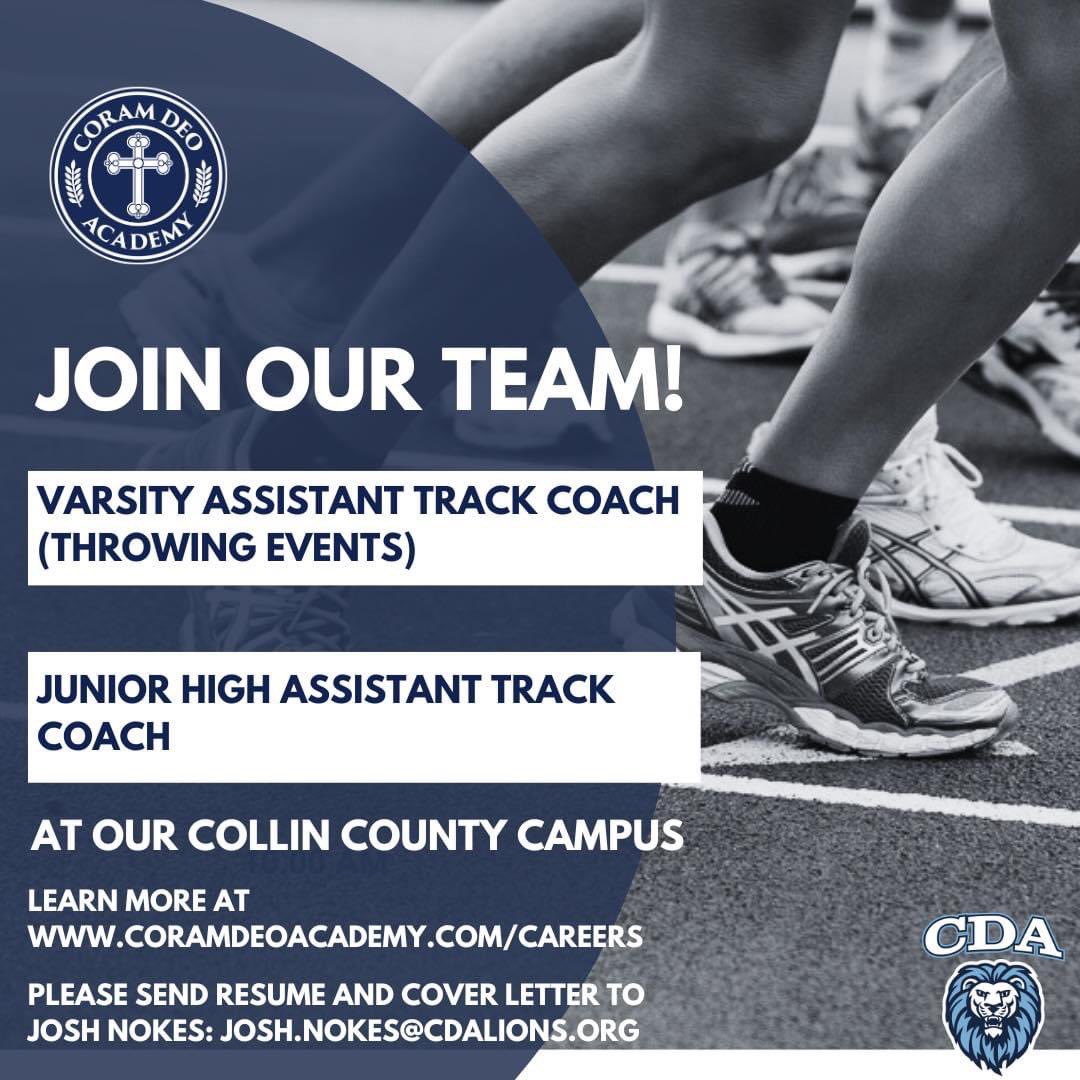 Join our team! These positions are open at our Collin County Campus. Learn more at coramdeoacademy.org/careers