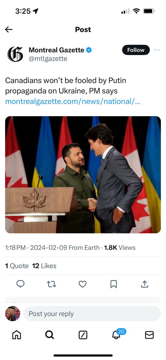 ezralevant's tweet photo. I thought the news was that Putin humiliated Canada before 150 million viewers by noting that Trudeau invited a Nazi SS officer into Parliament and gave him a standing ovation. 

But four totally “different” news companies assure me that’s not the headline. https://t.co/ozp3q23IHR