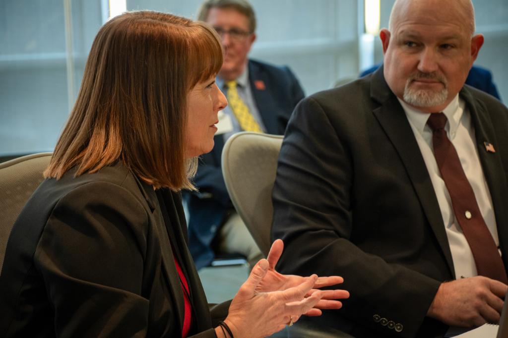 EPAregion7's tweet photo. At @EPAregion7 we value two-way communication with agriculture. Proud to once again host @UNLincoln Nebraska LEAD fellows to discuss topics at the intersection of Ag &amp; the environment. Cheers to ongoing dialogue, Group 42 fellows! https://t.co/QOUsU5RBtZ