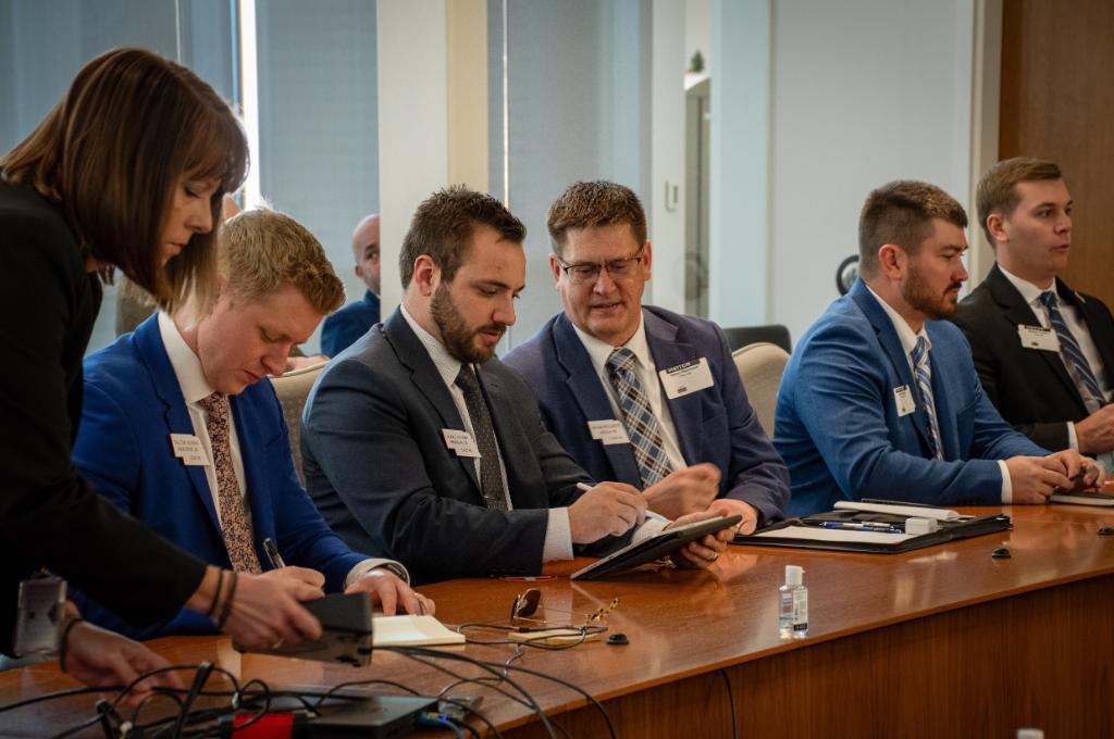 EPAregion7's tweet photo. At @EPAregion7 we value two-way communication with agriculture. Proud to once again host @UNLincoln Nebraska LEAD fellows to discuss topics at the intersection of Ag &amp; the environment. Cheers to ongoing dialogue, Group 42 fellows! https://t.co/QOUsU5RBtZ