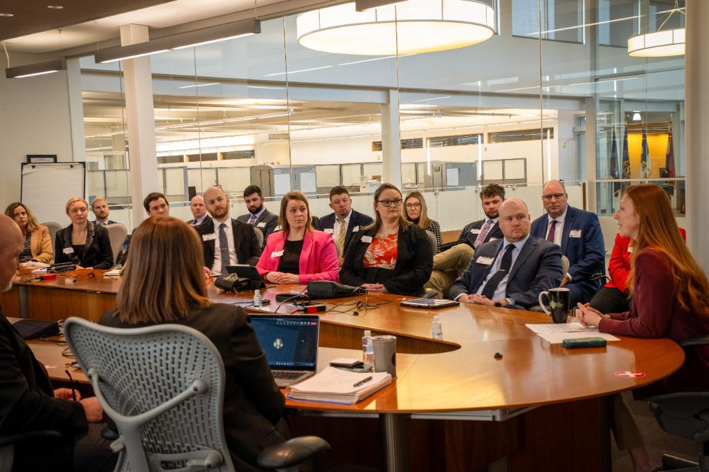 EPAregion7's tweet photo. At @EPAregion7 we value two-way communication with agriculture. Proud to once again host @UNLincoln Nebraska LEAD fellows to discuss topics at the intersection of Ag &amp; the environment. Cheers to ongoing dialogue, Group 42 fellows! https://t.co/QOUsU5RBtZ