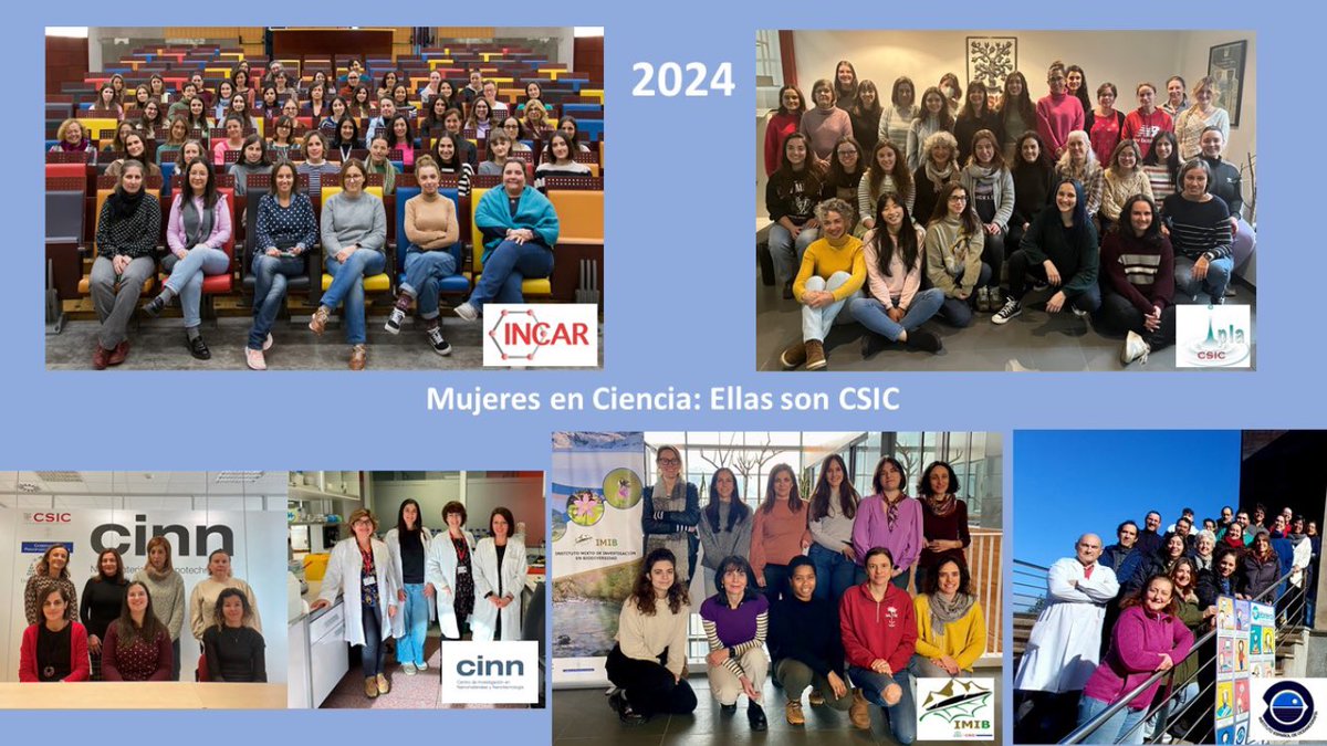 CSICasturias's tweet photo. #11F2024 #DiaMujerYNiñaEnCiencia 
Nuestras compañeras del CSIC en Asturias. Todo un orgullo👏🏻👩🏻‍🔬🤩

@incarCSIC @iplacsic @NanoCINN @_IMIB_ @IEO_GIJON @IGME1849 @SCTAsturias @11defebreroES @CSICdivulga https://t.co/pY6c5S5RzS