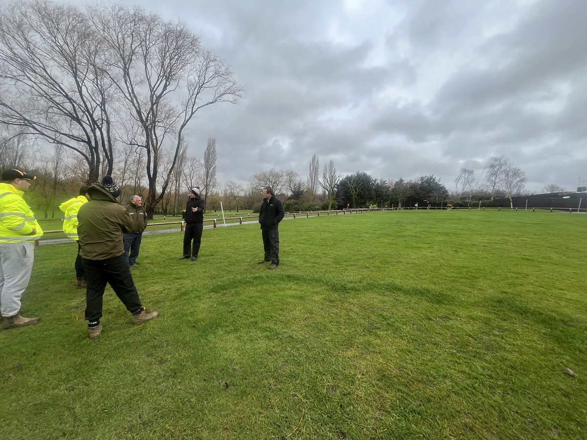 jamiecblagden's tweet photo. New putting green being marked out and fenced off ready to break ground… can’t wait to see how this turns out … and excited to learn how it’s done, thanks to  @landlogical @SwanGolfDesigns @irrigationwater  @perrot_irrig @Abridgegolfclub @abridgegreens #greenkeeping #golf https://t.co/T3CDbwsLFK
