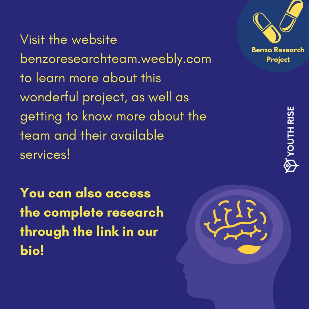 The Benzo Research Project is a student-led group researching recreational benzodiazepine (benzo) use in young people across the UK. 🇬🇧

Visit the website benzoresearchteam.weebly.com to learn more about this wonderful project. And check the link in our bio for the complete report!📍