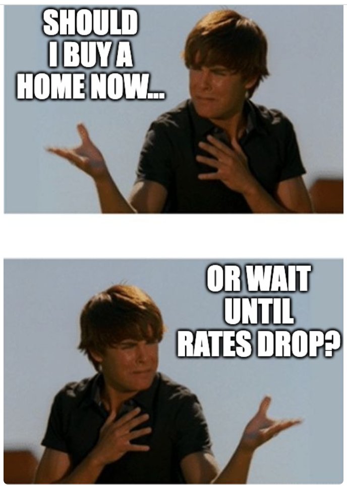 RANDYTEAKELL's tweet photo. ⚠️ With mortgage rates forecasted to move lower this year, it has many house hunters waiting for rates to drop... 𝗮𝗻𝗱 𝘁𝗵𝗮𝘁 Most Likely 𝗶𝘀 𝗮 𝗺𝗶𝘀𝘁𝗮𝗸𝗲! 😲 https://t.co/Oj1qx8Swov