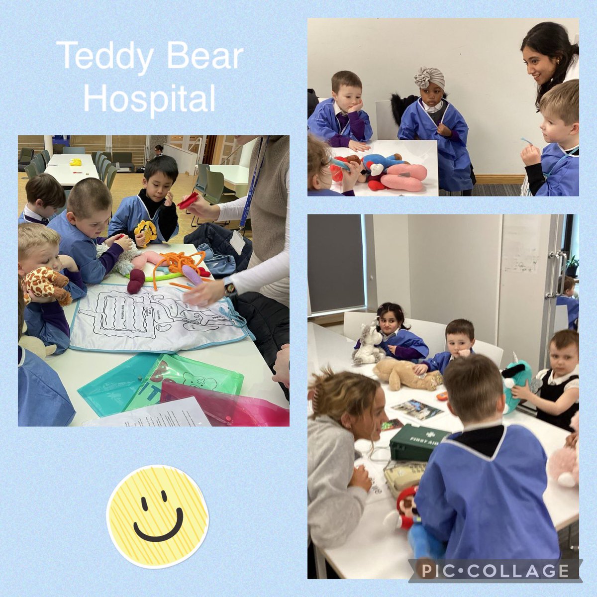 Huge thank you to @NHSTayside for arranging Teddy Bear Hospital afternoons for our P1 classes. Our special cuddly friends enjoyed their Ninewells Hospital visit and we learned a lot! #DundeeLearning @DundeeHWB1