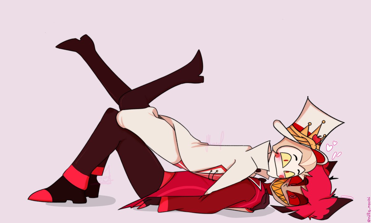 milky_mocchi's tweet photo. That old trend but RadioApple 🎙️🍎
#HazbinHotelLucifer #HazbinHotelAlastor #radioapple https://t.co/hqt8EjCAxy
