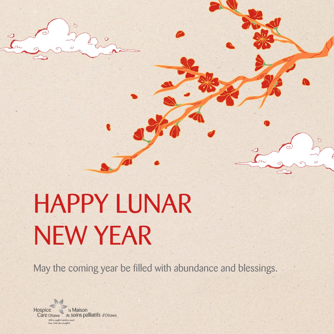 Happy Lunar New Year to all our Hospice Care Ottawa staff, volunteers and supporters! We wish everyone a good year of prosperity and strength during the Year of the Dragon.