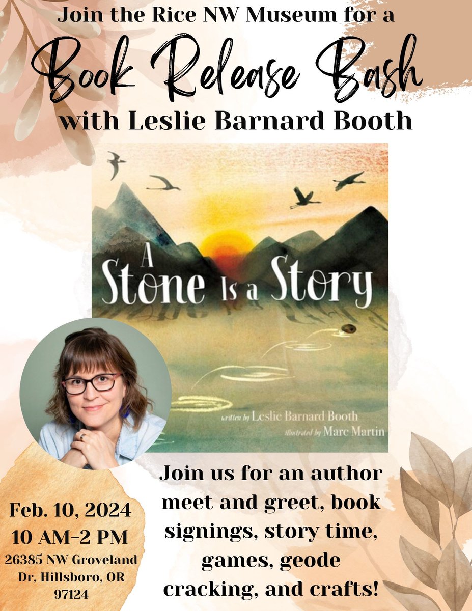 Hope you can join me tomorrow (Feb 10th) from 10am-2pm for rock-themed fun, games, and storytime at the amazing @RiceNWMuseum in Hillsboro, OR!

#geologyforkids #rockhounds #pdxfamilyfun #portlandevents #rocksrock #familyfun #geologybooksforkids #picturebooks @pbparade