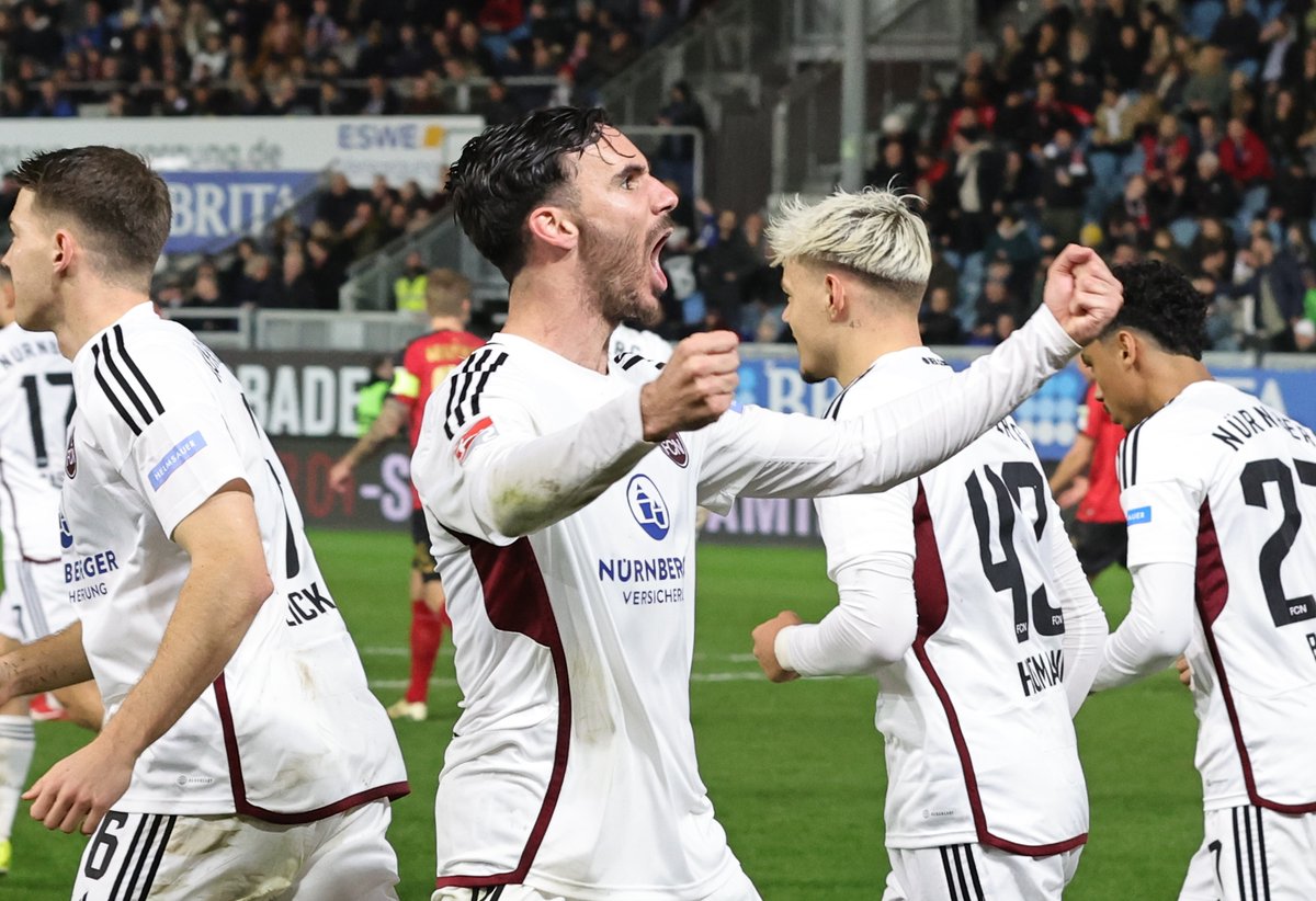 1_fc_nuernberg's tweet photo. Herzlichen Glückwunsch zum ersten Tor für den #FCN, @IvaanMaarqueez!

Wir würden dich gerne noch ganz oft so jubeln sehen! 🥰 https://t.co/Ac0WnFSmN9