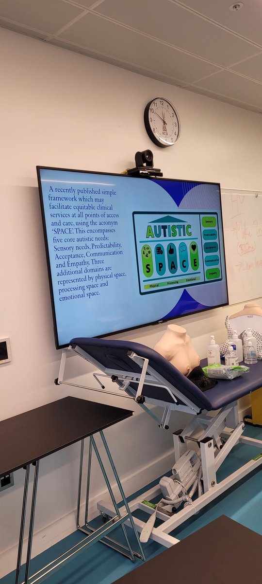 Lovely work today with @RCSIPharmBioMol MPharm students learning about autism and creating fab posters on @AutisticDoctor brilliant framework of Autistic SPACE for the community pharmacy environment 🙌