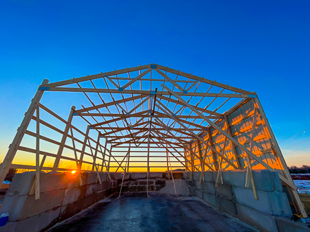 FoxCitiesBuild's tweet photo. Commercial Construction: Absolute Asphalt, Kaukauna, WI -  30’x40’ wood framed building for more permanent cover over their salt for winter work. 

#designbuild #wisconsinconstruction #wisconsincontractor #commercialconstruction https://t.co/qP0omehRgt