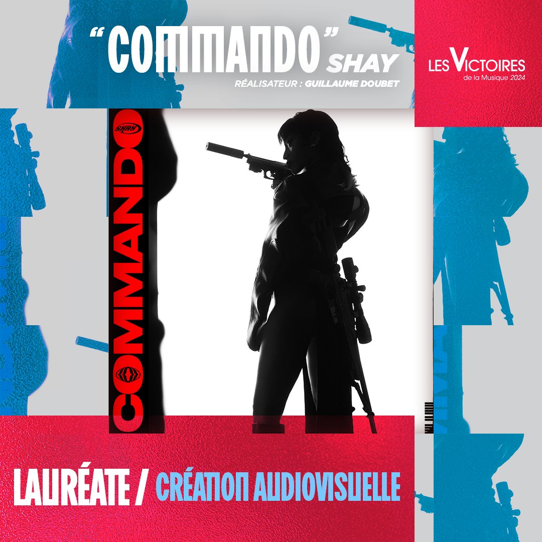 _SoulAddict's tweet photo. [VICTOIRES DE LA MUSIQUE 2024] • @shayizi gagne la Victoire de la création audiovisuelle pour le clip #Commando 🎬

#Victoires2024 #VictoiresDeLaMusique #CréationAudiovisuelle https://t.co/qeRPhn0tf1