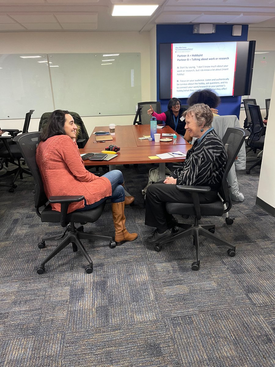 On Tuesday, @EinsteinICTR hosted the @AldaCenter and its Creating Connections workshop. Einstein research faculty, postdocs, #PHD students, & staff engaged in lively role-playing exercises designed to help them better communicate their research and knowledge to various audiences.