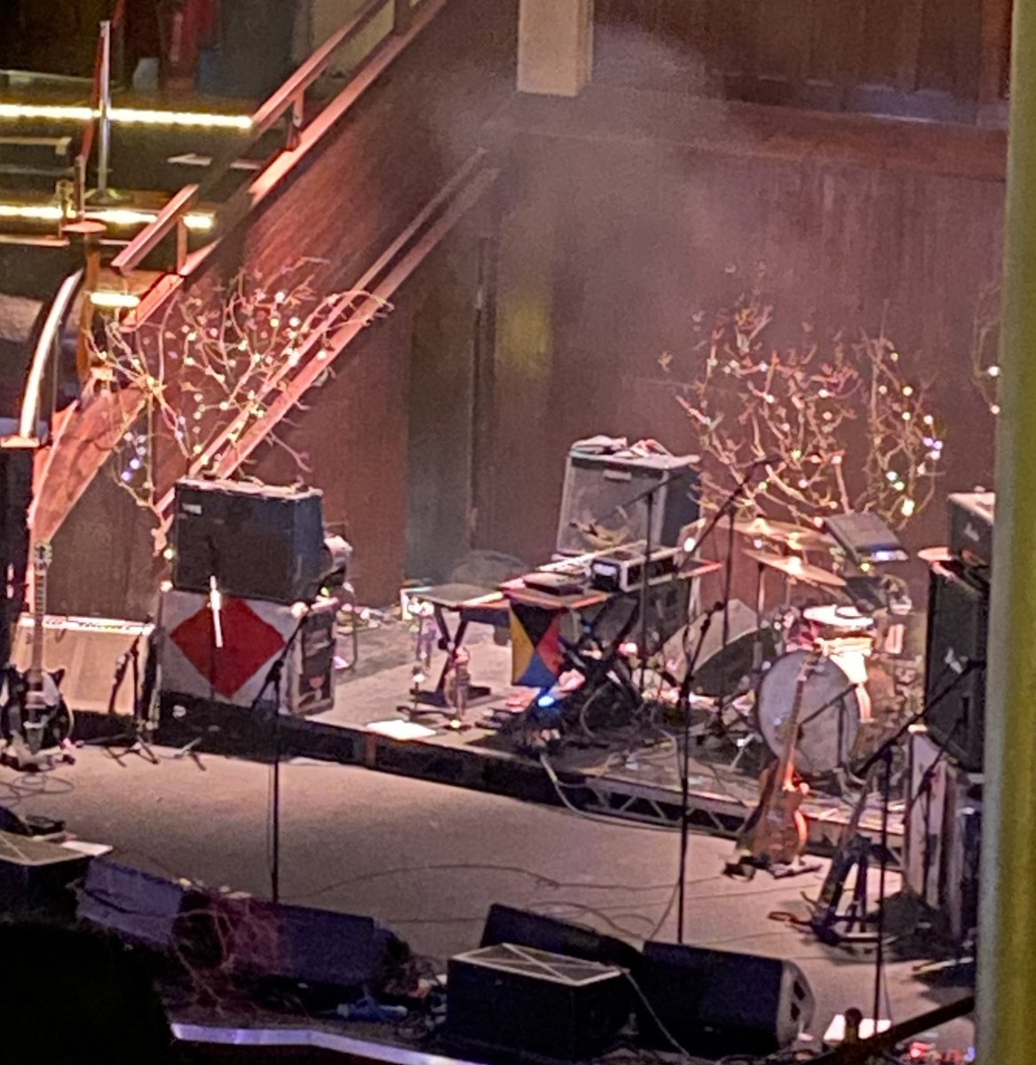 At <a href="/Alberthallmcr/">Albert Hall</a> to see the wonderful <a href="/SeaPowerBand/">Sea Power</a> Good to see a copious amount of shrubbery on stage. #seapower