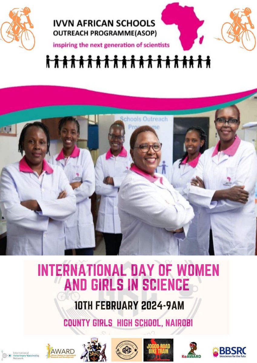 estherkanduma's tweet photo. Our special day #womenandgirlsinscience #IDWGIS2024 is here. We #WomeninscienceKE will showcase our undying ❤️❤️ for #science by #inspiringfuturescientists . Join us tomorrow for a day of #Sciencefunfare #handsonexperience #scienceaction to #closethegendergap in #Science https://t.co/TQlZFOTDjn