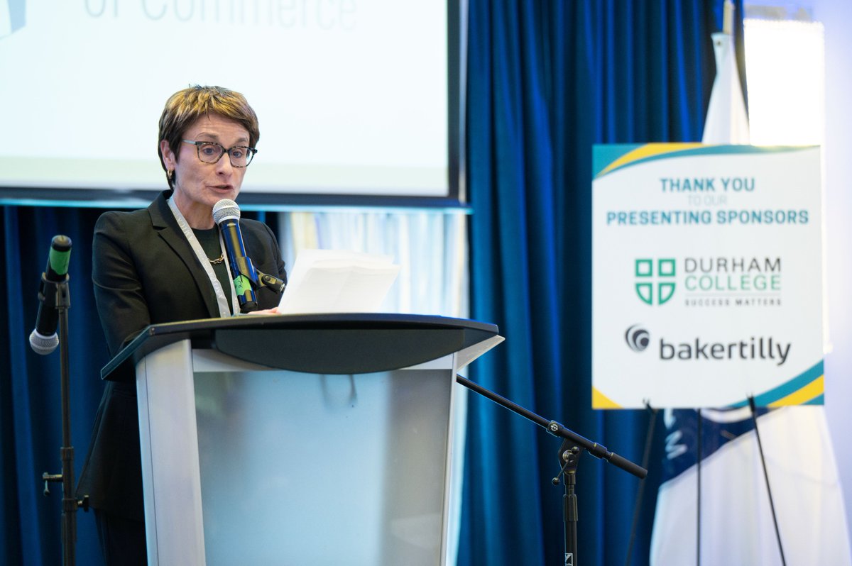 PeterGarrett91's tweet photo. It was great to hear from @RegionofDurham Chair John Henry yesterday on all the progress here in the Region. Thank you @apboardoftrade, @whitbychamber, @Claringtonbot, and @oshawachamber for putting on such a great event and including @durhamcollege. @ElainePopp https://t.co/ptdHgMdlc7