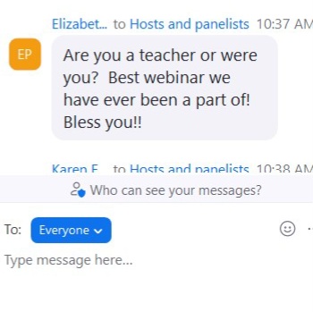 LauraPSalas's tweet photo. I had the loveliest comment during a virtual field trip this morning. Engaging kids on Zoom can be tricky, and I work hard at it! This was so affirming β€οΈ #authorvisits #virtualauthorvisits https://t.co/F8K7cobaXu
