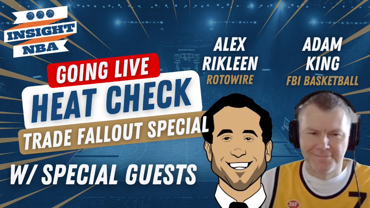 NBAGeeWhiz's tweet image. 🔥LIVE NOW!!!
📽️: youtube.com/live/Mf-F5CbIR…
@Rikleen @Adamking91 and my @InsightFSports brother from another mother @SkiddyIFS join me live in 5 for #HeatCheck talking all things #fantasyhoops