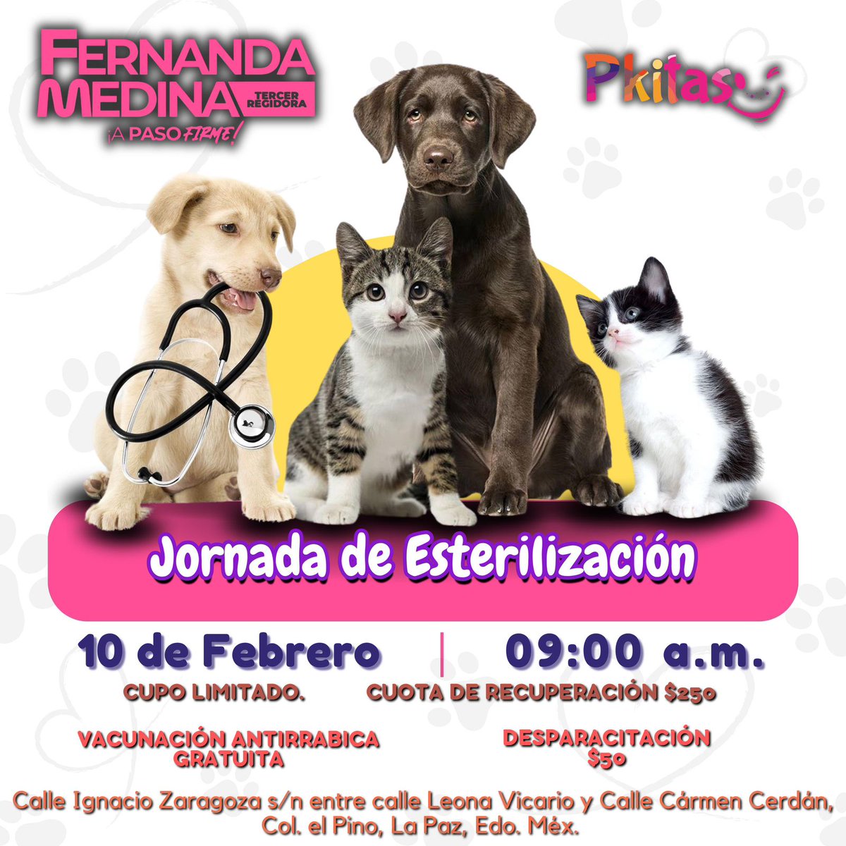 Te esperamos lleva a tus garitos y perritos