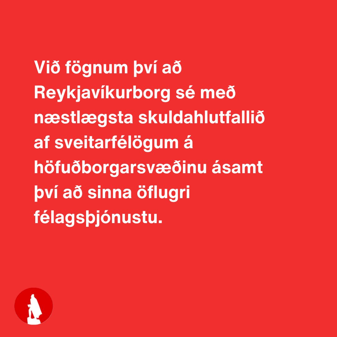 HallveigUJR's tweet photo. Vissir þú að þrátt fyrir að vera með næstlægsta skuldahlutfallið af sveitarfélögum á höfuðborgarsvæðinu ber Reykjavíkurborg þungann af allri félagsþjónustu sem þar er veitt? https://t.co/zrEjYCWNx5