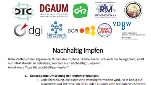 #Impfen schützt und nützt - der sorgsame Umgang sollte dabei auch aus #Nachhaltigkeit immer wieder überdacht werden. In Kooperation mit vielen Fachgesellschaften ist #NachhaltigImpfen entstanden. Neugierig? kurzelinks.de/s2mk
🙏<a href="/GTP_eV/">German Society for Tropical Paediatrics & Int.C.H.</a> <a href="/jungedghm/">jungedghm</a> <a href="/junite_e/">jUNITE- Netzwerk Junge Infektionsmedizin e.V.</a>