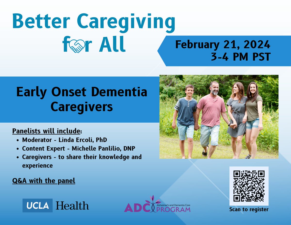 theadcprogram's tweet photo. Please join us for a new monthly virtual series accessible via Zoom, live, and recorded for on-demand viewing. Each session will include a local expert and caregivers who will share their knowledge and experience in dementia caregiving.

Registration: https://t.co/fcBsx2NkcK https://t.co/eayYxgT3XS