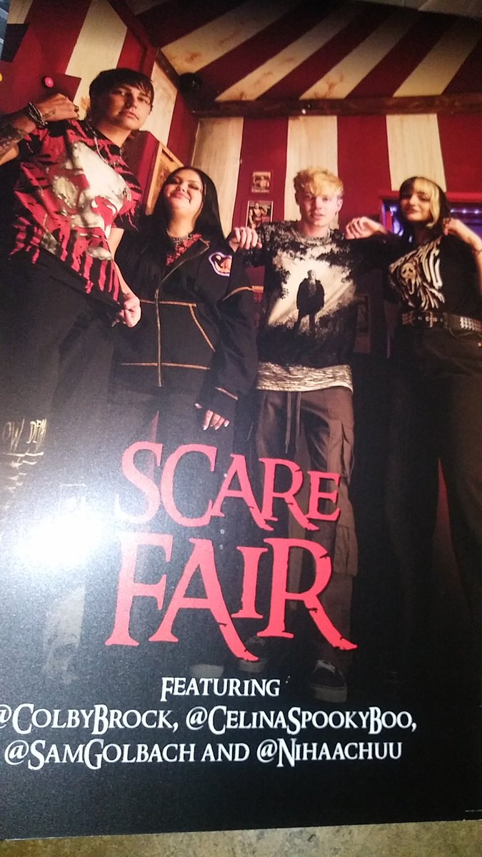 KaylaRoberson24's tweet photo. I get to take this and the window cling (poster that clings to the window) home due to my work donating them to me. They are going to be a wonderful addition to my bedroom.
@ColbyBrock @CelinaSpookyBoo @SamGolbach #Nihachu #ScareFair https://t.co/ZILfdbAV8E