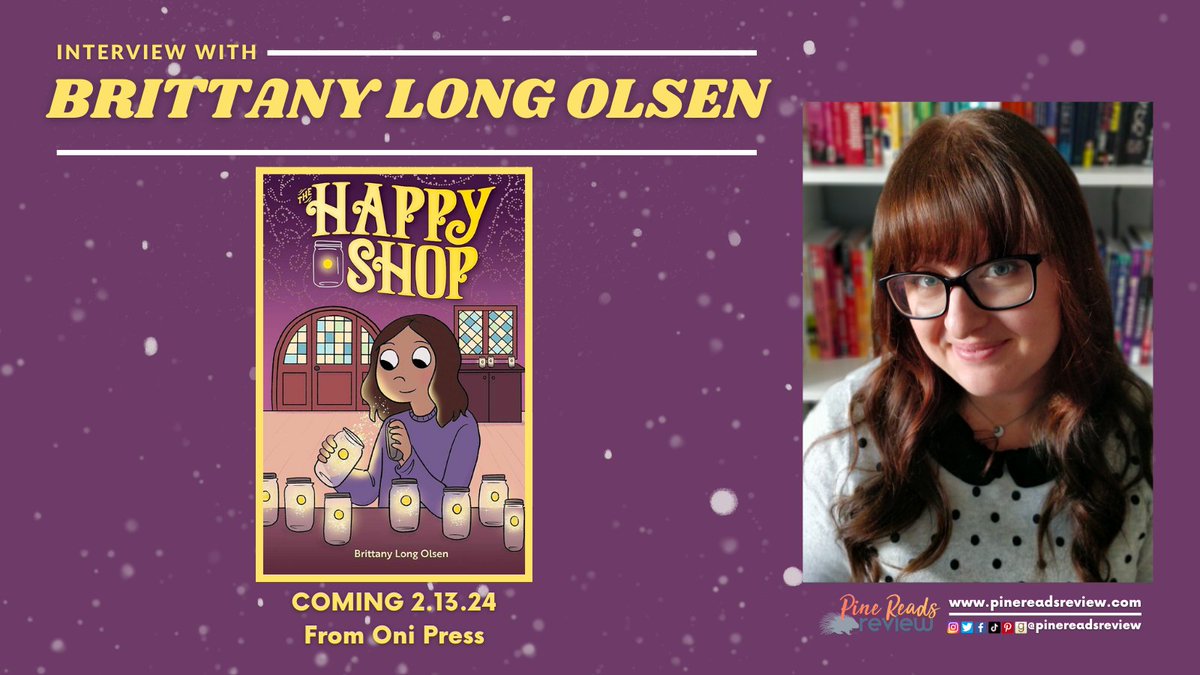 pinereadsreview's tweet photo. Today, we’re interviewing author Brittany Long Olsen about her upcoming graphic novel, THE HAPPY SHOP. Go behind the book and check out the interview here: https://t.co/iMEOM3GNTh https://t.co/6qxf9GLYKu
