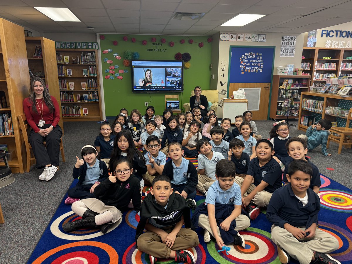Thank you <a href="/Schaubwrites/">Michelle Schaub</a> for connecting with our 1st graders.  📕 A Place for Rain gave us some ideas of what to do when it rains and how we can utilize the precipitation in helpful ways. #JoyJames #CastleberryISD #CISD_Reads