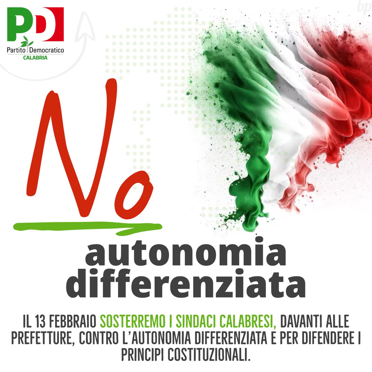 PDCalabria's tweet image. #noautonomiadifferenziata