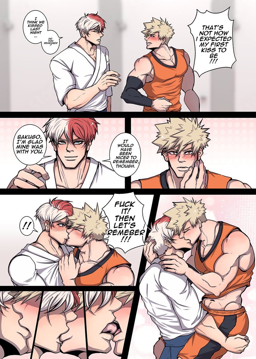 「A Kiss To Remember」
Archery captain Shoto and basketball captain Katsuki share their first kiss(es?)💋

Happy Valentine's Day! I created this for Cai (<a href="/elevenmoonsdown/">cai 🌙 bkg forehead enjoyer 🍰💥</a>) for the Two Top Valentine Exchange. 

#2TopVday2024 #todobaku #tdbk