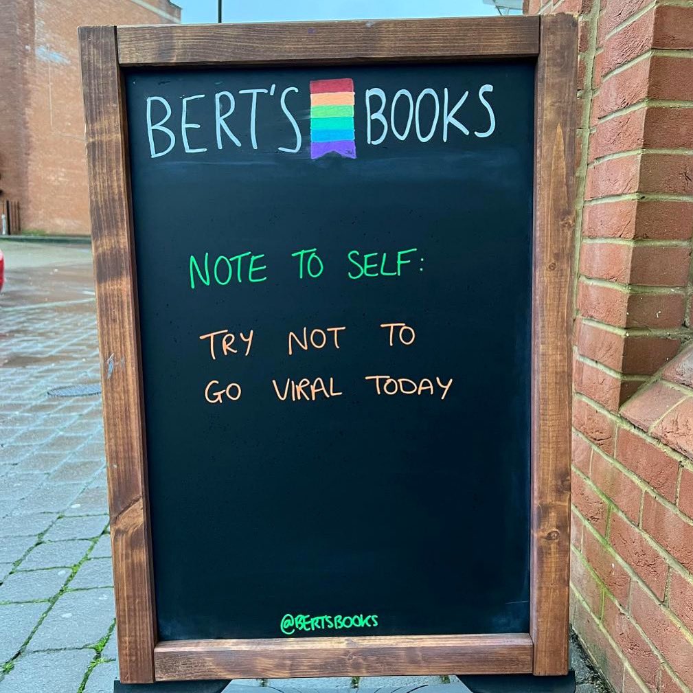 ‘I was already blogging about the books I was reading & I had a reasonable sized audience… I started adding more & more… And then the pandemic hit & our sales tripled overnight!’

This week’s #BookshopSpotlight with @bertsbooks is now LIVE!

More here 👉 shorturl.at/ciyCO