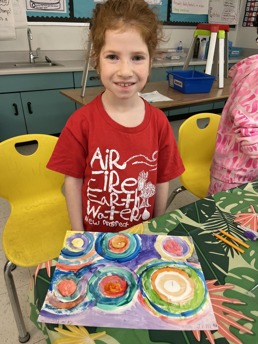 Kandinsky inspired art for STEAM day <a href="/npepanthers/">New Prospect Panthers</a>