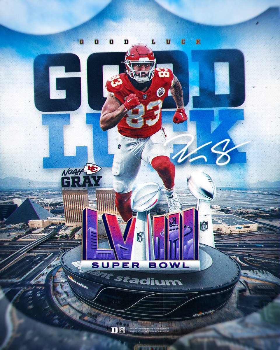 Good luck to our guy Noah Gray in the Super Bowl tomorrow! 😈