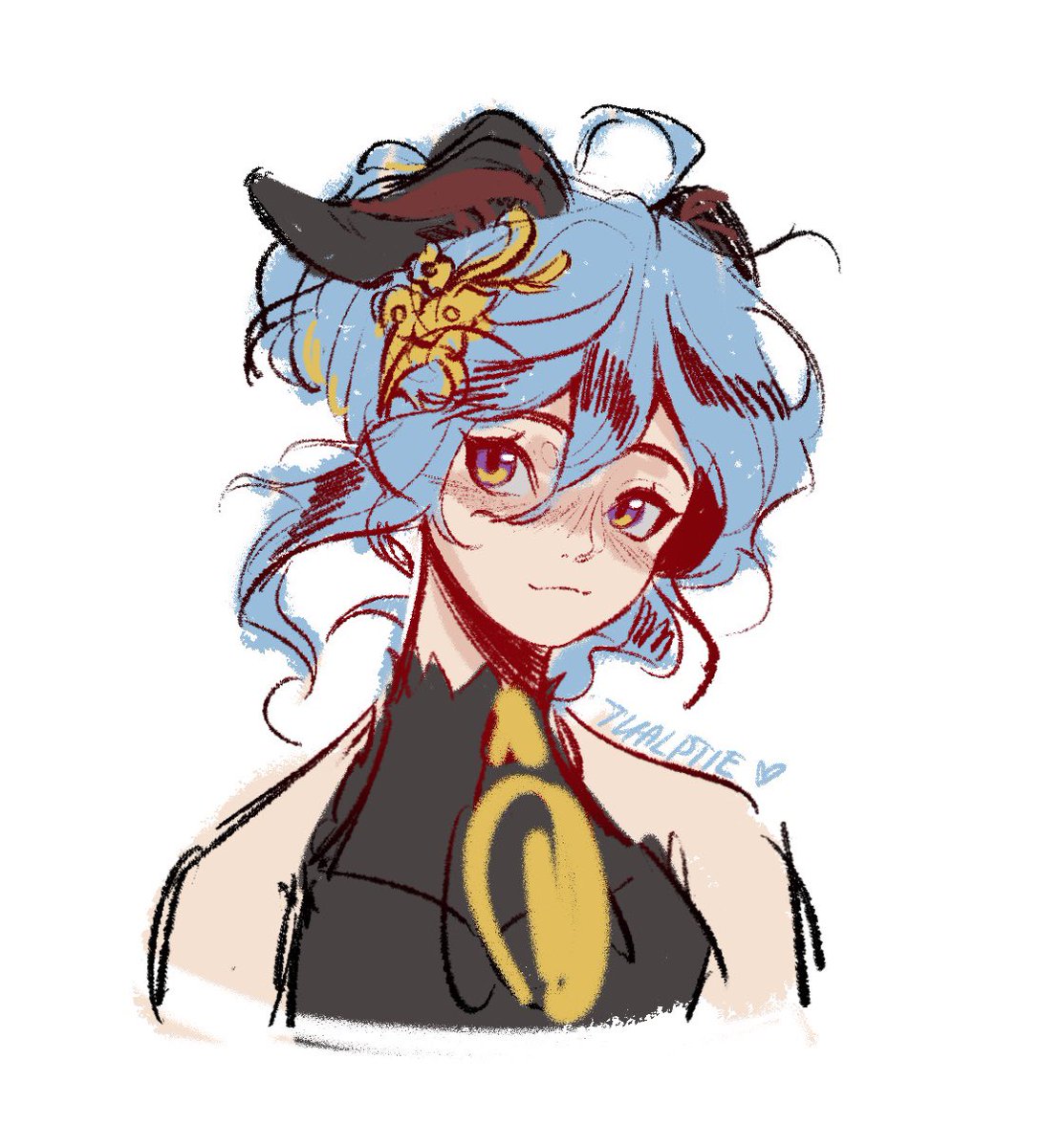 甘雨|かんう(原神) 「Quick doodle #Genshin_Impact #Genshin #G」|Tualptie🌱 working on comms ♪のイラスト