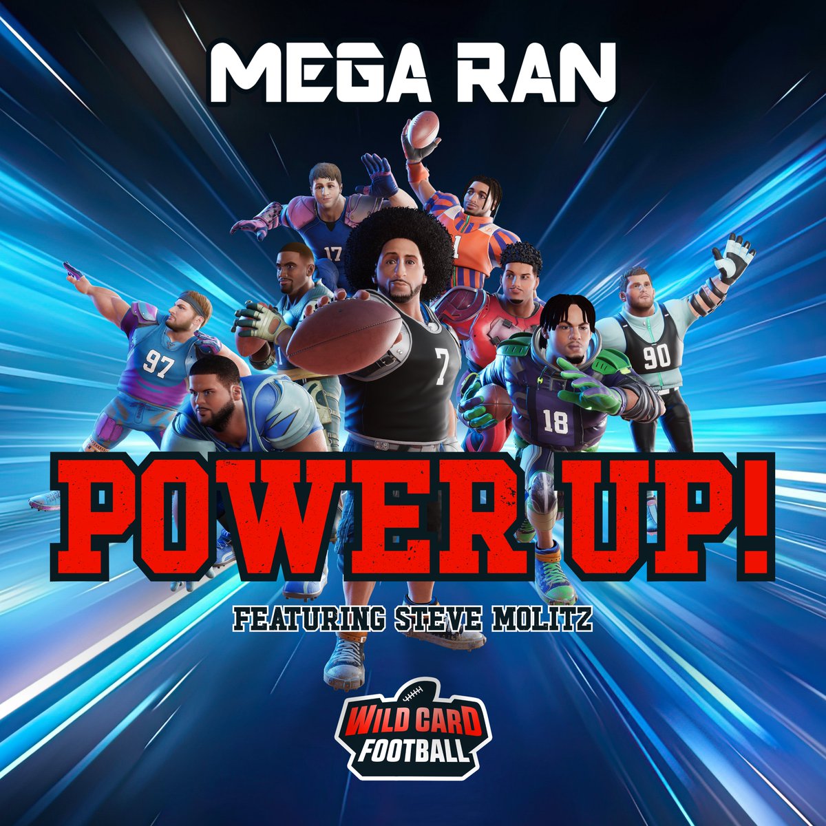 SaberPlayground's tweet photo. Wild Card Football has partnered with nerdcore rapper @MegaRan  for an electrifying new song inspired by the game! 🏈🎵

It's out now on your favorite music streaming platform!!

https://t.co/Lf0n4wPbD7 https://t.co/CtpEAjQSZK