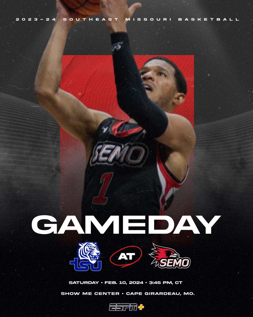 Southeast Missouri closes out a three-game home stand against Tennessee State TODAY. Tip is set for 3:45 p.m., CT at the Show Me Center. Listen: tinyurl.com/4xnh2scc Watch: tinyurl.com/bdhms5kk Live Stats: tinyurl.com/3t8pj2dv