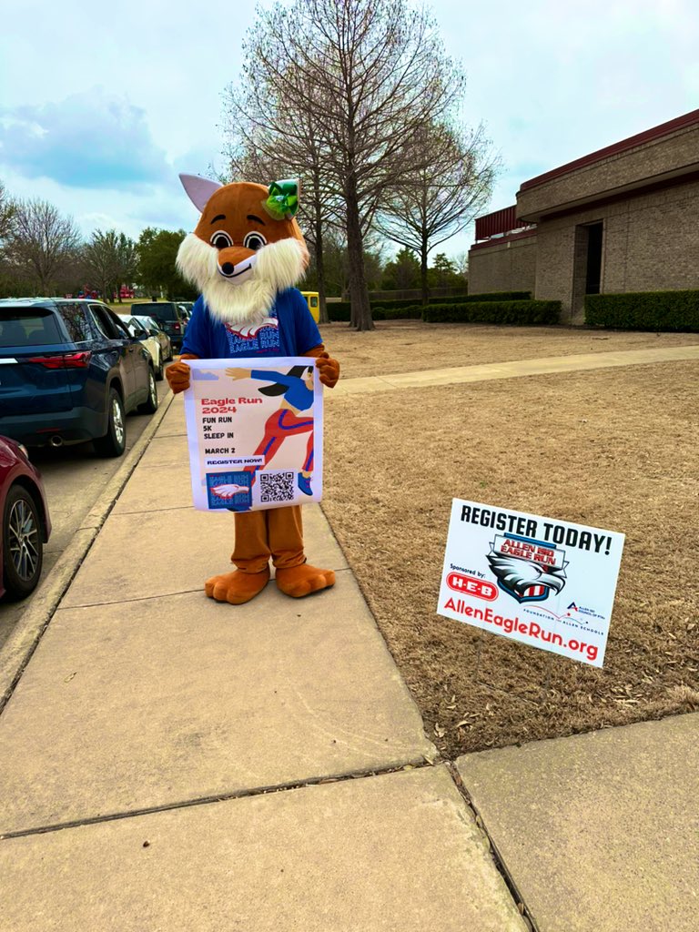 “Are you signed up for the Eagle Run?” -Flossie 🦊💚 <a href="/greenexplorers/">Green Elementary</a>