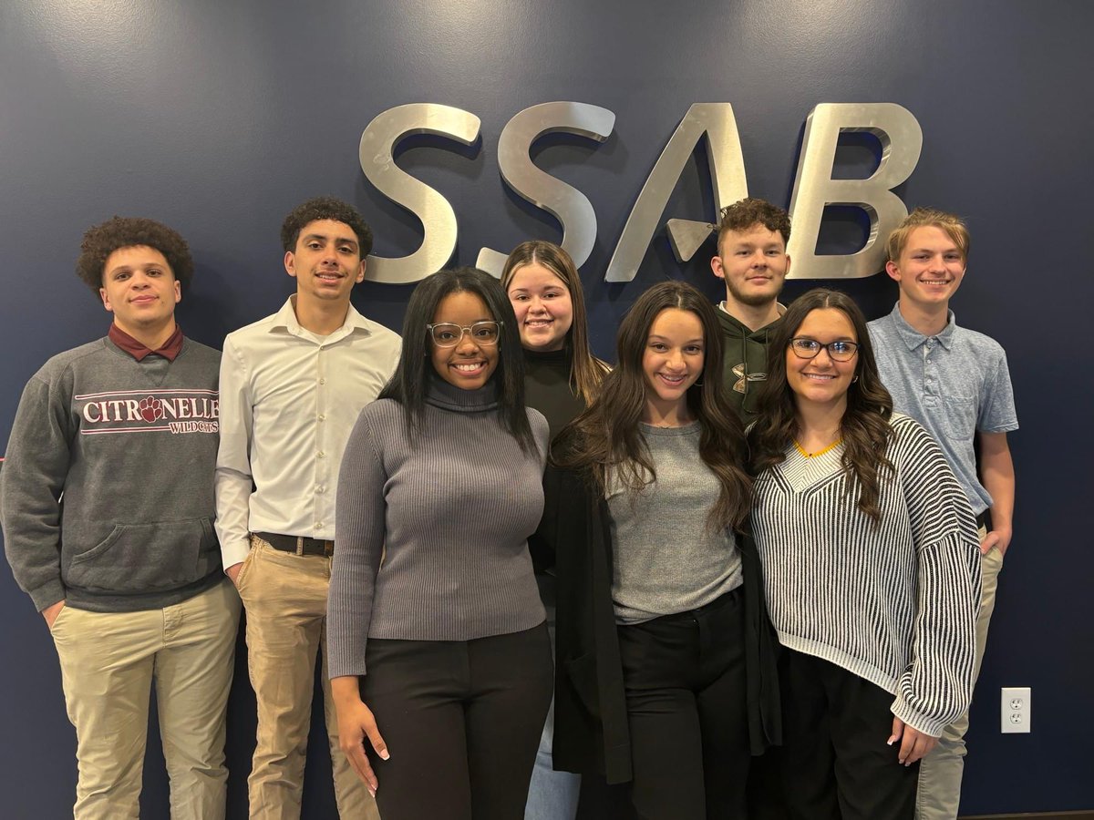 SSAB hosted eight Citronelle High School students for the MCPSS Job Shadowing Day. 

They shadowed professionals in Continuous Improvement, Procurement, Engineering, Safety, and the Assistant to the Plant Manager. 

#AcademiesOfMobile #CareerTechMonth #AimForExcellence