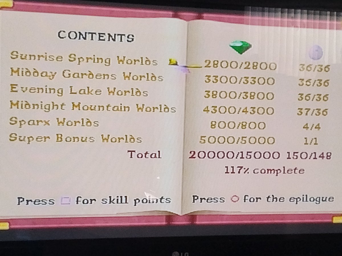 Blobbem's tweet image. Beaten #SpyroYearoftheDragon at... 117%. I had fun. It&apos;s a longer game than the first two games, and the game was more difficult as well in certain parts, but overall, I loved my time with it. I love this trilogy. I miss Spyro. 

#Spyro3