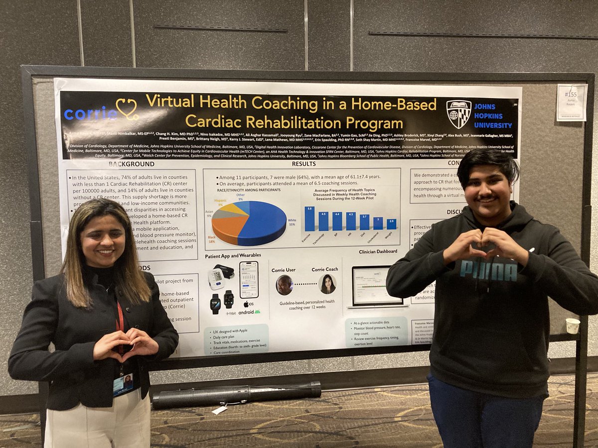 Joseph Marine (@drjmarine) on Twitter photo I enjoyed learning about the potential for home-based cardiac rehab and virtual health coaching to improve heart health from Asma Rayani and Ali Kassamali. <a href="/DoctorMarvelMD/">Francoise Marvel, MD</a> <a href="/SethShayMartin/">Seth Martin</a> <a href="/CorrieHealth/">Corrie Health</a> <a href="/CiccaroneCenter/">Johns Hopkins Ciccarone Center</a> <a href="/hopkinsheart/">Johns Hopkins Cardiology</a> I enjoyed learning about the potential for home-based cardiac rehab and virtual health coaching to improve heart health from Asma Rayani and Ali Kassamali. <a href="/DoctorMarvelMD/">Francoise Marvel, MD</a> <a href="/SethShayMartin/">Seth Martin</a> <a href="/CorrieHealth/">Corrie Health</a> <a href="/CiccaroneCenter/">Johns Hopkins Ciccarone Center</a> <a href="/hopkinsheart/">Johns Hopkins Cardiology</a>