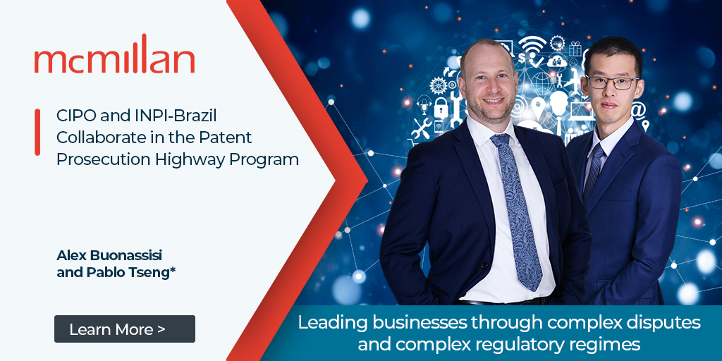 CIPO & NPI-Brazil's new Pilot Agreement on the Patent Prosecution Highway speeds up patent applications, offering a fast track for innovators. bit.ly/3OFb5FM

#PatentLaw #Innovation